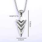 Kobine Men's Punk Geometric Arrow Necklace