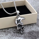 Kobine Men's Punk Half Skull Necklace
