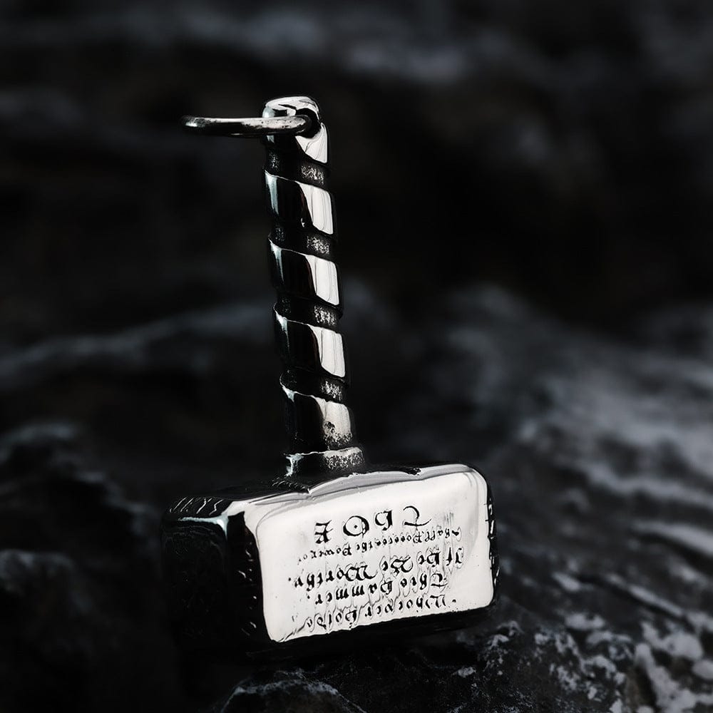 Kobine Men's Punk Hammer Pendant Necklace