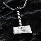 Kobine Men's Punk Hammer Pendant Necklace