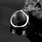 Kobine Men's Punk Hexagon Skull Carved Ring
