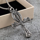 Kobine Men's Punk Hollow Out Cross Necklace