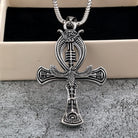 Kobine Men's Punk Hollow Out Cross Necklace