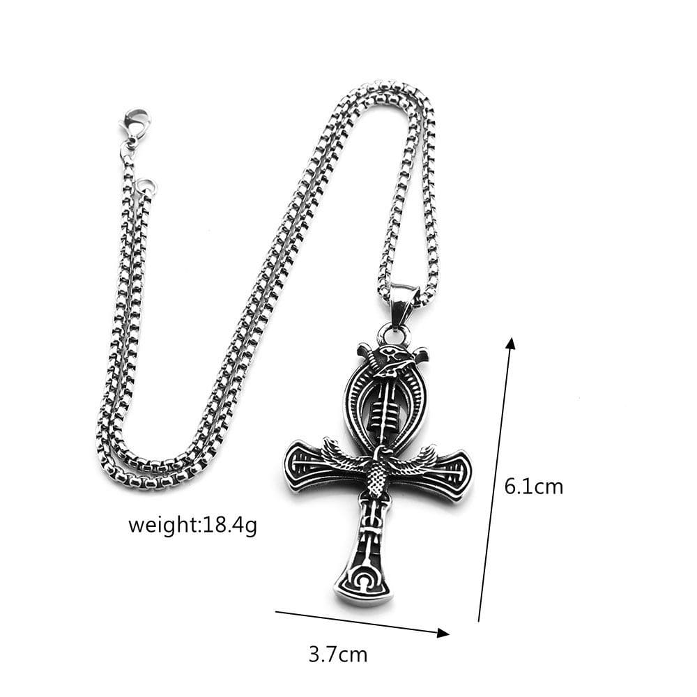 Kobine Men's Punk Hollow Out Cross Necklace