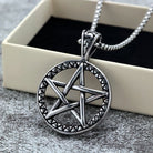 Kobine Men's Punk Hollow Out Pentacle Necklace