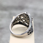 Kobine Men's Punk Hollow Out Spider Cobweb Ring