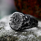 Kobine Men's Punk Irregular Imitation Stone Ring