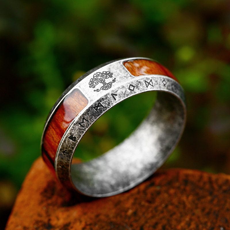 Kobine Men's Punk Life Tree Resin Ring
