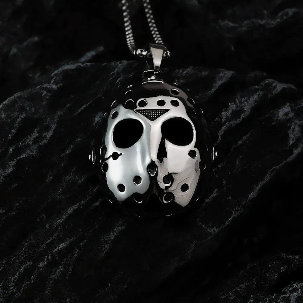 Kobine Men's Punk Mask Pendant Necklace