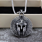 Kobine Men's Punk Meander Spartan Helmet Necklace