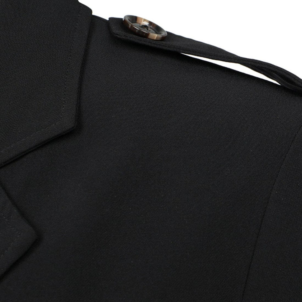 Kobine Men's Punk Multi-pocket Suit Coat with Belt