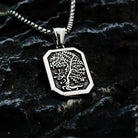 Kobine Men's Punk Norse Yggdrasil Octagonal Pendant Necklace