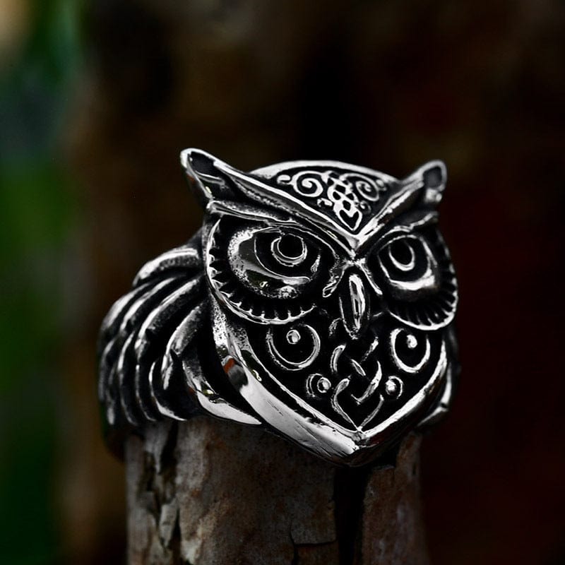 Kobine Men's Punk Owl Ring