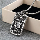 Kobine Men's Punk Pentacle Embossed Necklace