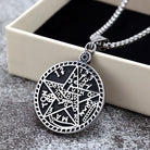 Kobine Men's Punk Pentacle Letter Necklace