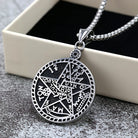 Kobine Men's Punk Pentacle Letter Necklace