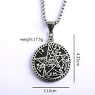Kobine Men's Punk Pentacle Letter Necklace