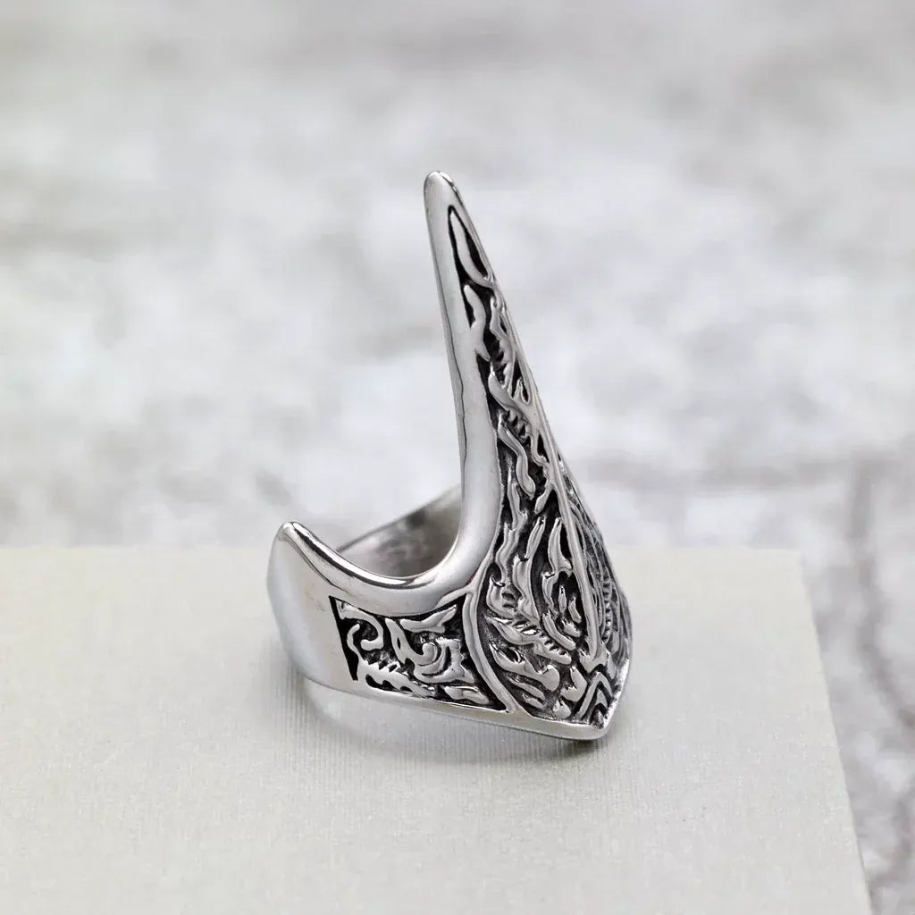 Kobine Men's Punk Pointed Ring