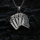 Kobine Men's Punk Poker Straight Flush Necklace