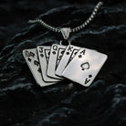 Kobine Men's Punk Poker Straight Flush Necklace