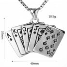 Kobine Men's Punk Poker Straight Flush Necklace