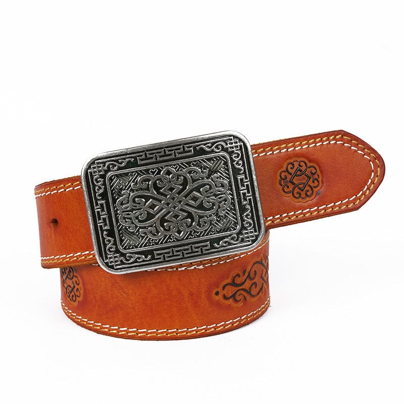 Kobine Men's Punk Retro Embossed Belt