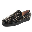 Kobine Men's Punk Rivet Slip On Shoes Casual Fashion Shoes