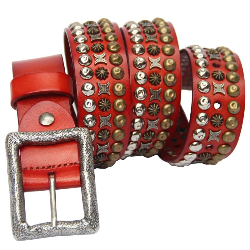 Kobine Men's Punk Rivets Belt