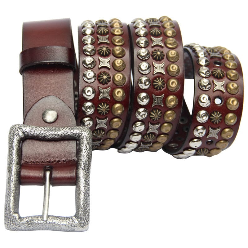 Kobine Men's Punk Rivets Belt