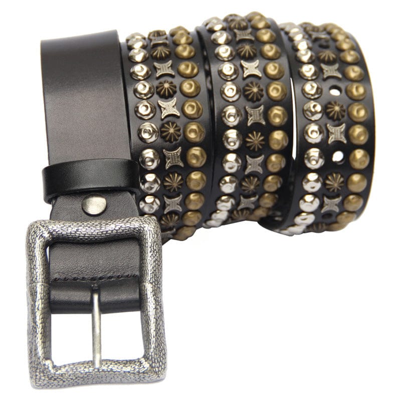 Kobine Men's Punk Rivets Belt