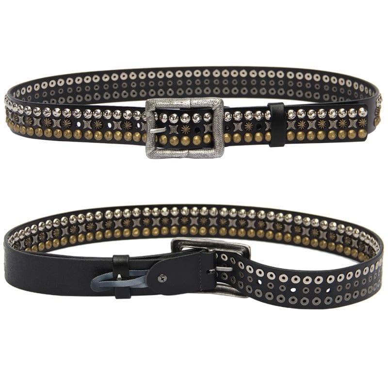 Kobine Men's Punk Rivets Belt