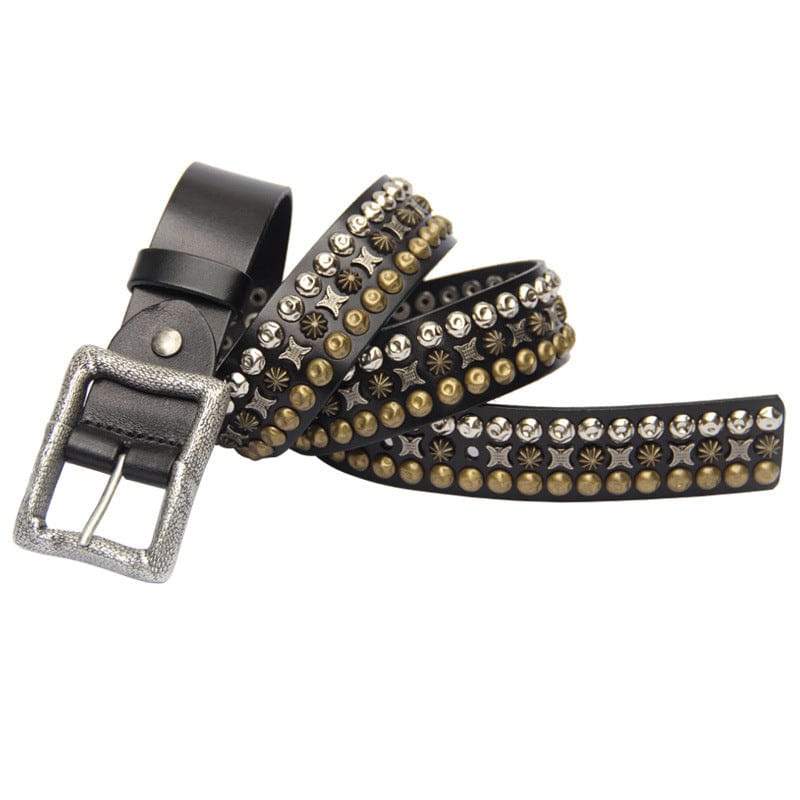 Kobine Men's Punk Rivets Belt