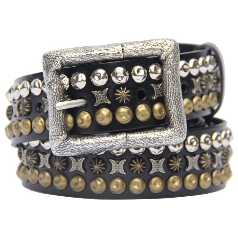 Kobine Men's Punk Rivets Belt