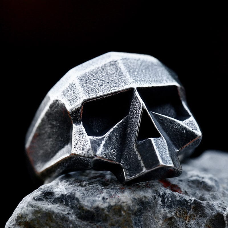 Kobine Men's Punk Robot Skull Ring