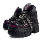 Kobine Men's Punk Rock Spiked Chunky Platform Shoes