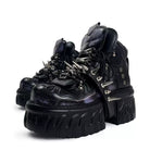 Kobine Men's Punk Rock Spiked Chunky Platform Shoes