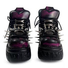 Kobine Men's Punk Rock Spiked Chunky Platform Shoes