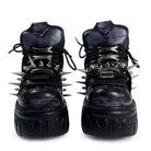 Kobine Men's Punk Rock Spiked Chunky Platform Shoes