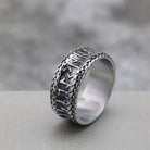 Kobine Men's Punk Runes Braid Pattern Ring