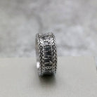 Kobine Men's Punk Runes Braid Pattern Ring