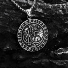 Kobine Men's Punk Runes Fenrir Necklace