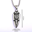 Kobine Men's Punk Runes Valknut Necklace