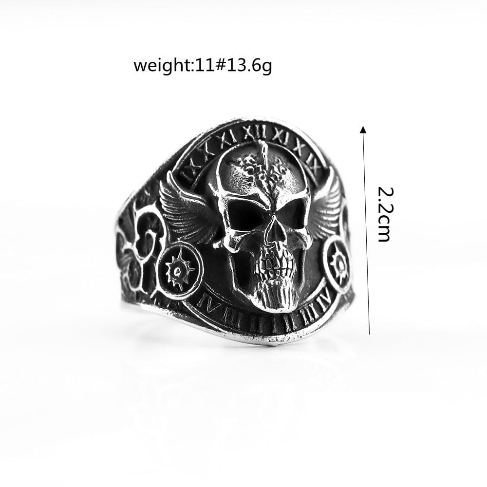 Kobine Men's Punk Skull Ring
