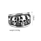 Kobine Men's Punk Skull Ring