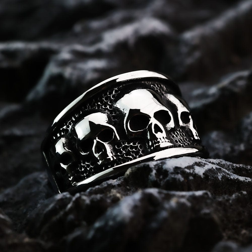Kobine Men's Punk Skull Ring