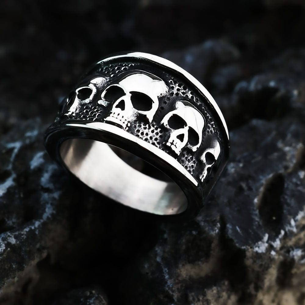 Kobine Men's Punk Skull Ring