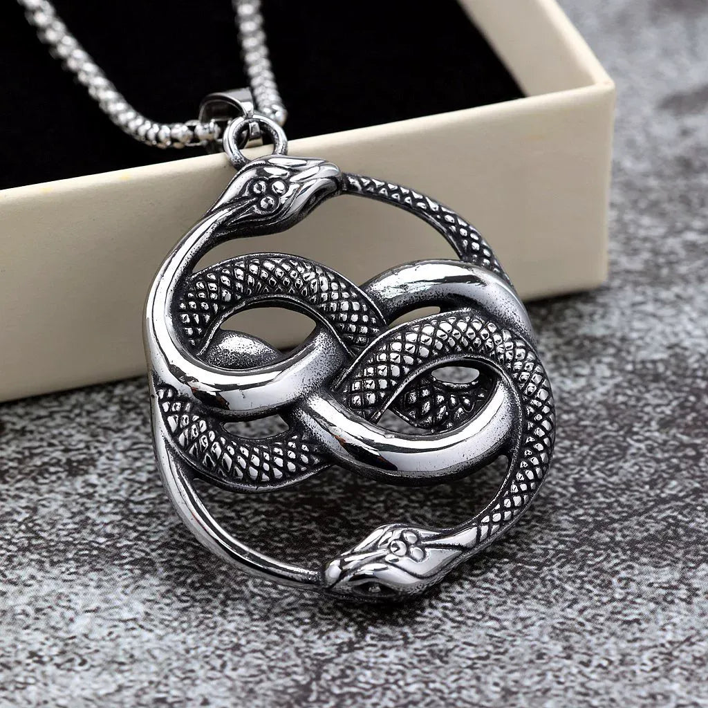 Men's Punk Snakes Entwined Necklace – Punk Design