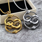 Kobine Men's Punk Snakes Entwined Necklace