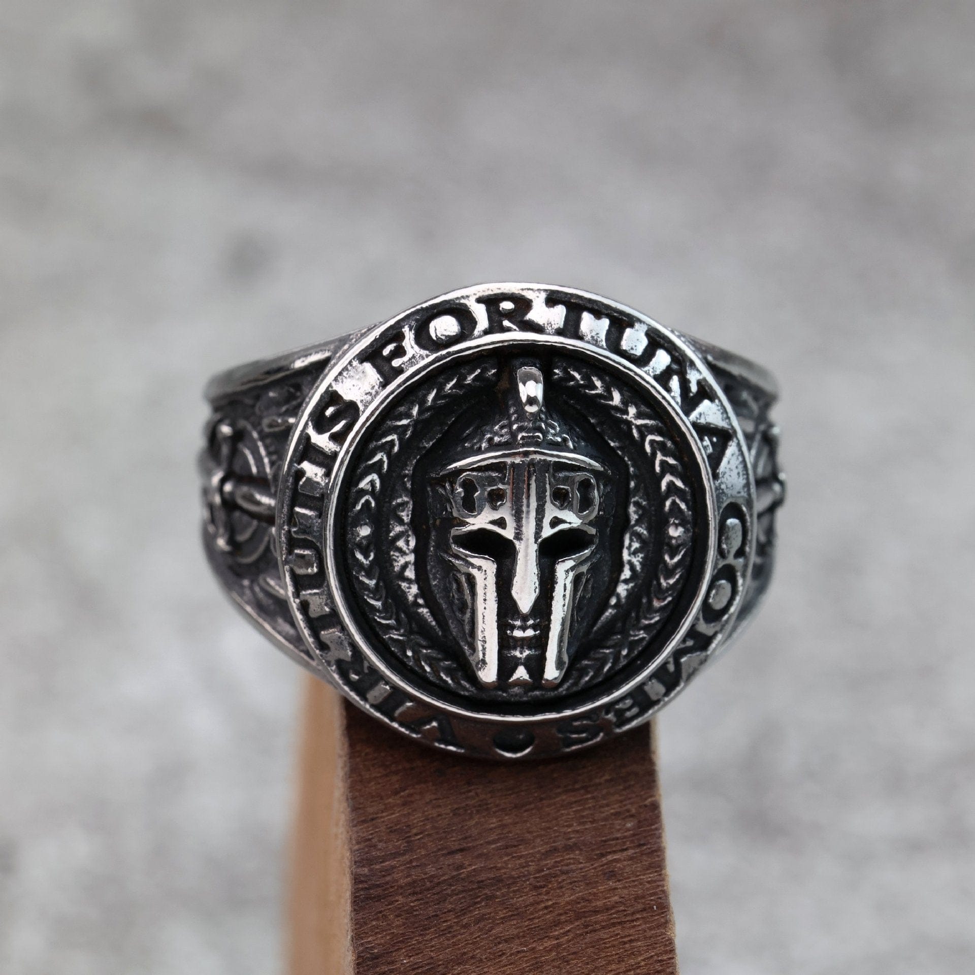Kobine Men's Punk Spartan Helmet Ring
