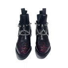 Kobine Men's Punk Spiked Chain Motorcycle Boots